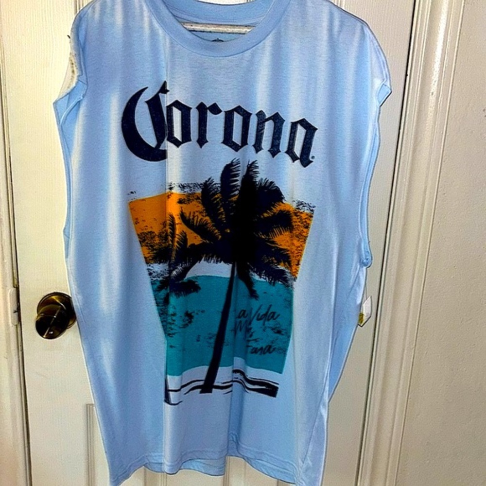 Rare drummers tee by Klaus & Corona beer sleeveless unisex oversized xl … - Picture 3 of 5